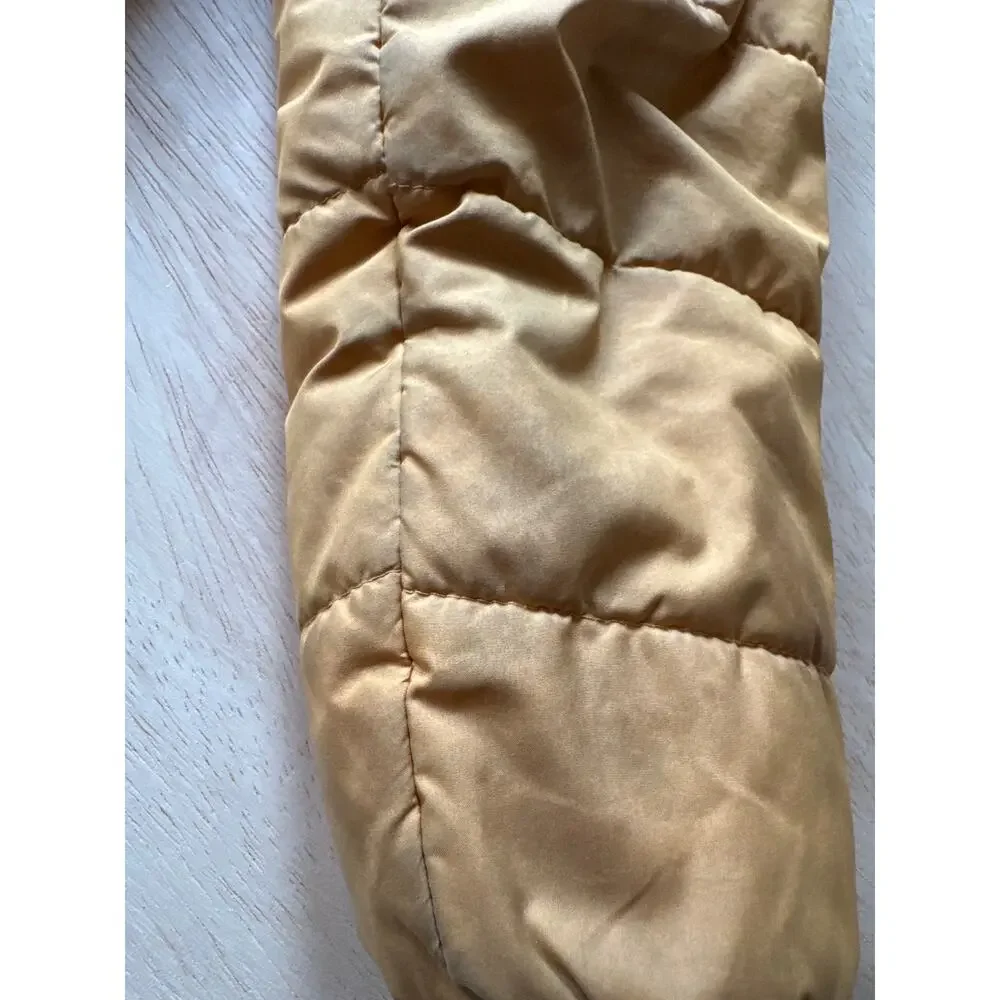 Patagonia Kids M 10 Mustard Sherpa Lined Hooded Insulated Puffer Jacket